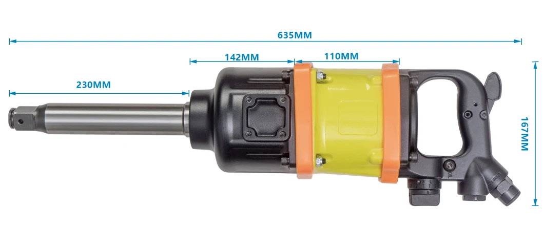 Ferramenta de ar pneumática da chave de 1 polegada com 3700r. P.M, 3800n. M, projeto do martelo de Pinless, amplamente utilizados no conjunto, na desmontagem e na manutenção do caminhão/pneu de carros
