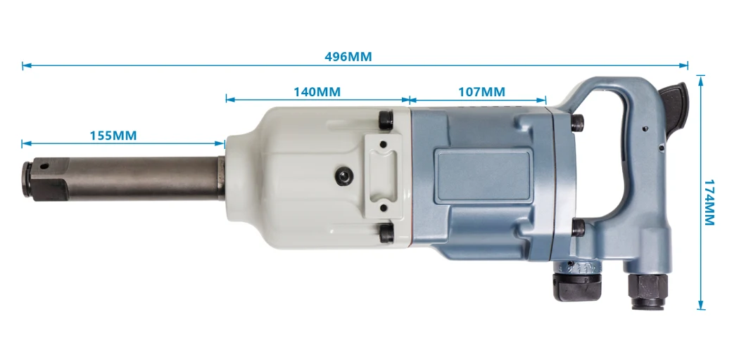 Chave de impacto do ar de 1 polegada, martelo de Pinless, manutenção de equipamento resistente, grande, torque alto