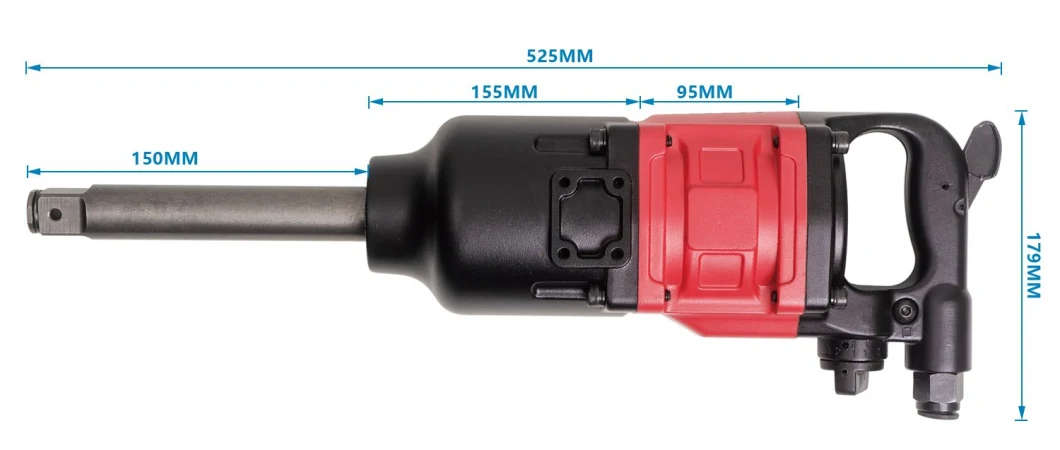 Chave de impacto gêmea do ar do martelo chave pneumática do ar da ferramenta da movimentação quadrada de 1 polegada com torque e equilíbrio altos